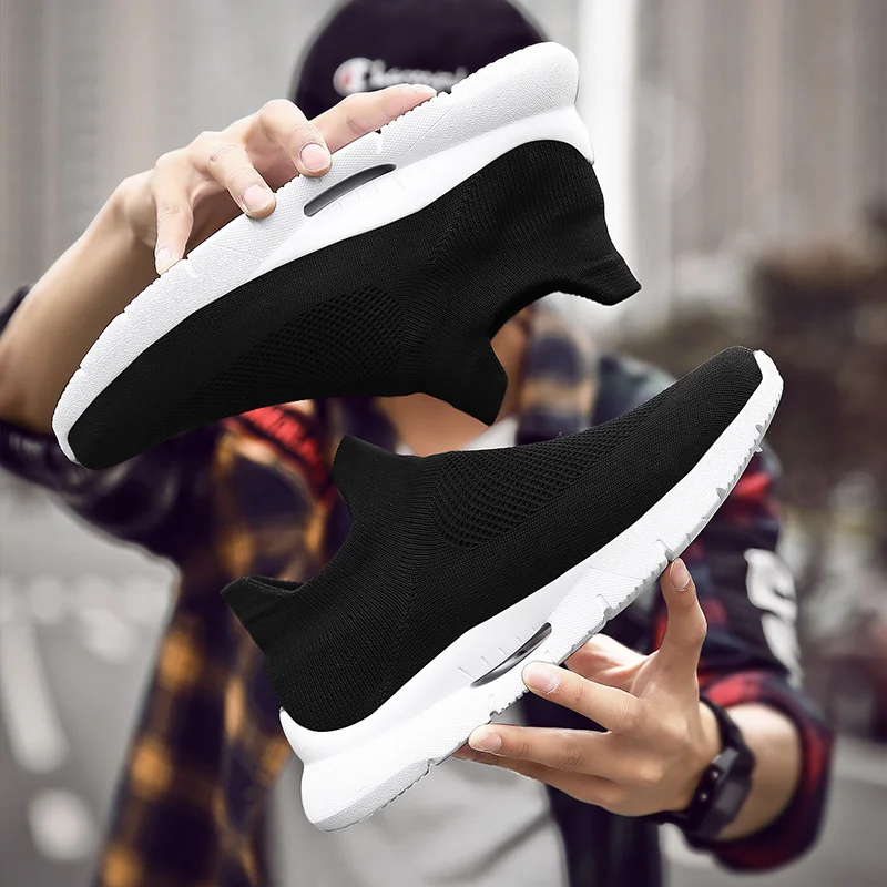 

Outdoor Lightweight Sneakers Men Shoes Breathable Comfortable Men father Shoes Male Footwear air mesh slip on Sneakers w5