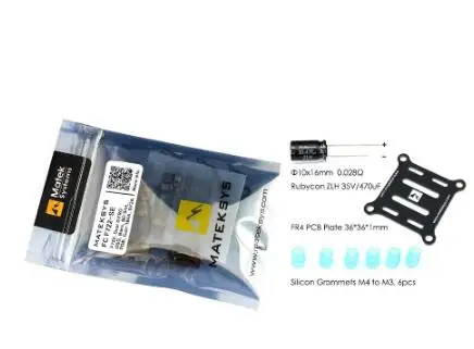 

Matek System F722-SE F7 STM32F722 Flight Controller Dual GryoBuilt-in PDB OSD 5V/2A BEC Current Sensor F722 SE