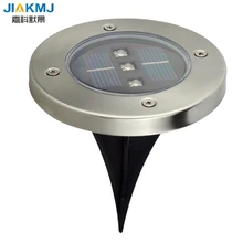 2 шт./лот 3Led SolarPowered Водонепроницаемый Открытый Солнечный свет ландшафтное освещение подземный свет фонарь с питанием от солнечной панели для сада Decora