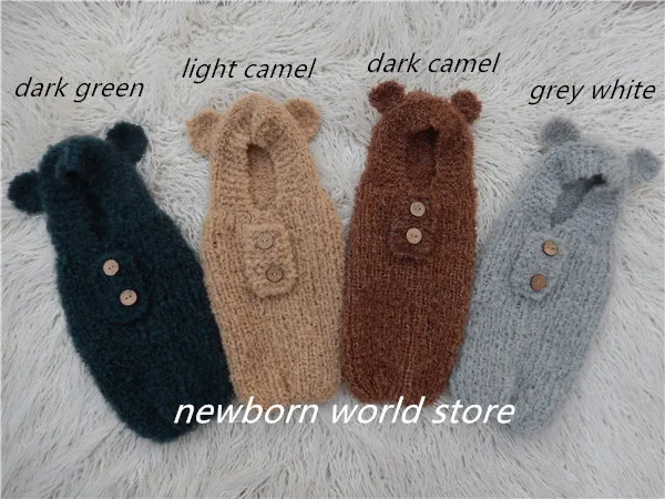 

baby jumpsuits ,newborn photography props cartoon bear modeling jumpsuits.