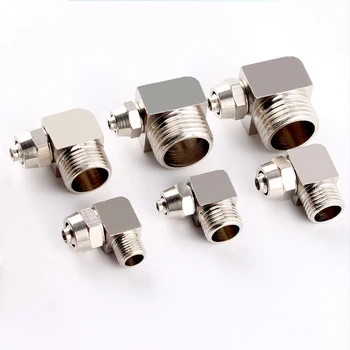 

1PCS Straight Type Copper Material Pneumatic Screw Thread Quick Connectors Fitting PL 4MM-16MM Gas Hose Tube One Touch Push Into