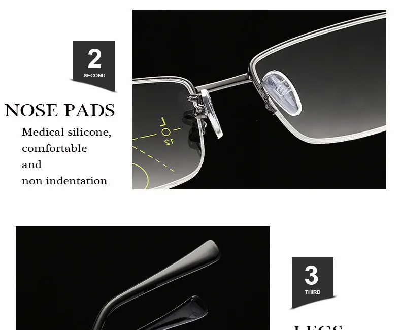 Прогрессивные многофокусные очки для чтения мужские умные зум титановые очки для чтения женщины дальняя близорукость анти-синяя ходьба и вождение пресбиопические очки