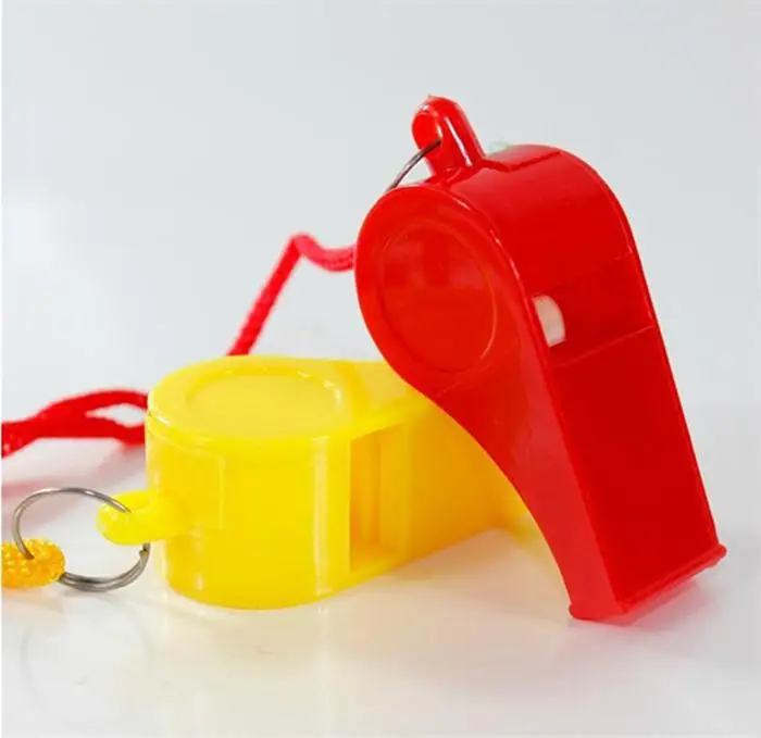 Hot Selling 12pcs/bag plastic whistle professional soccer referee