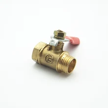 1/" BSPT Female x 1/4" BSPT мужской двухходовой латунный шаровой клапан для масла воды воздуха