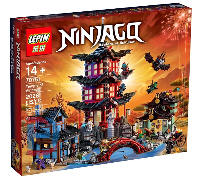 

Ninja City of Stiix Building Blocks 2028pcs Temple of Airjitzu minifigures Kids Bricks Toys compatiable with lego