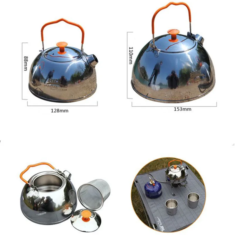 BRS café té olla de acero inoxidable al aire libre Camping hervidor de agua olla de agua al aire libre utensilios de cocina BRS-TS06 BRS-TS07 BRS café té olla de acero inoxidable al aire libre Camping hervidor de agua olla de agua al aire libre utensilios de cocina BRS-TS06 BRS-TS07