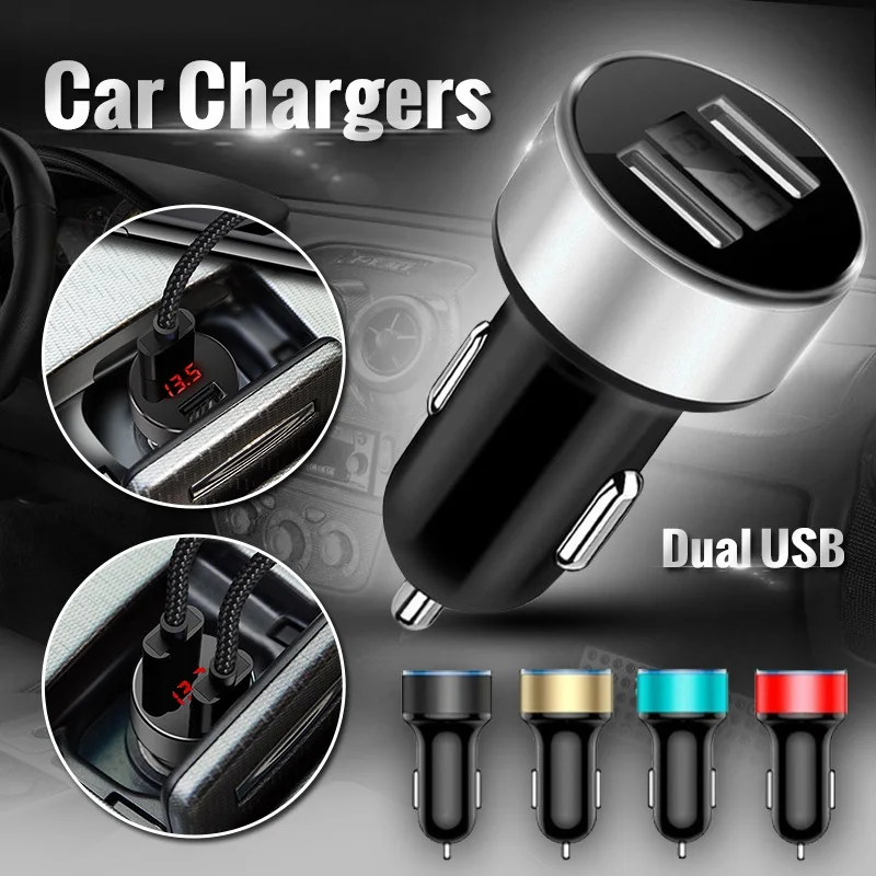 

3.1A Mini USB Car Charger For Mobile Phone Tablet GPS Fast Charger Car-Charger Dual USB Car Phone Charger Adapter in Car