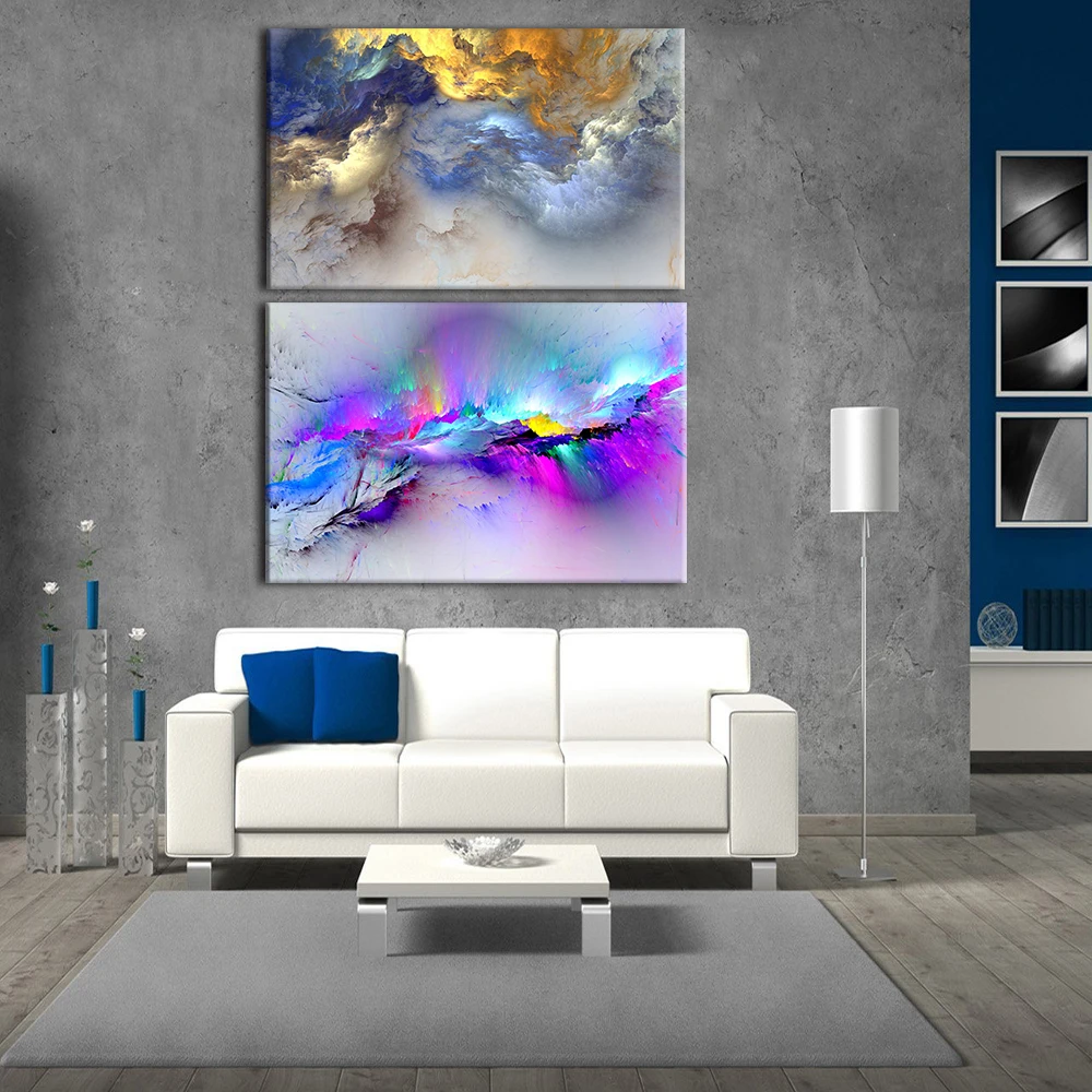 Arte Abstracto Lienzo Arte De La Pared Hogar Feliz En La Lona