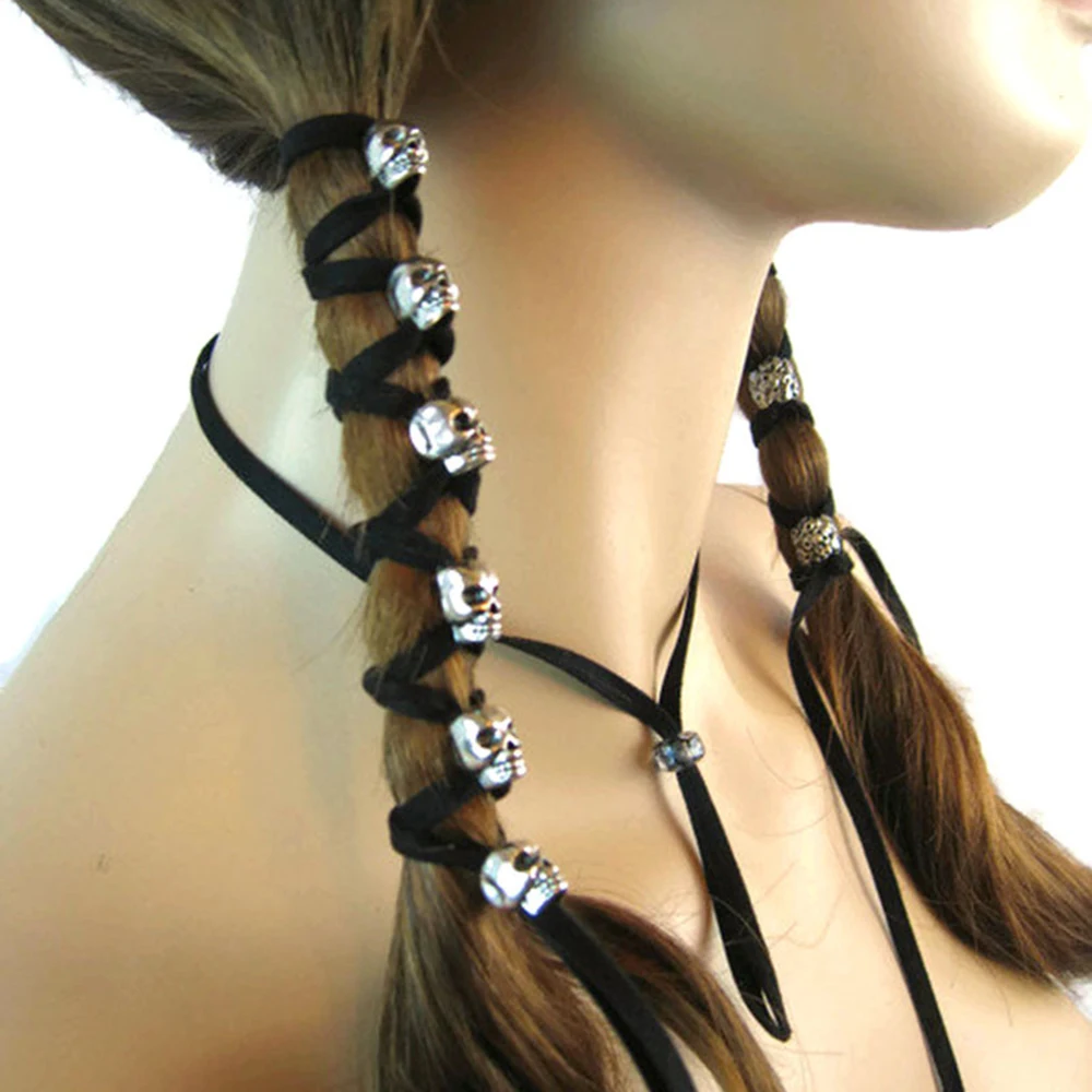 

Skull Rope Hair Jewelry