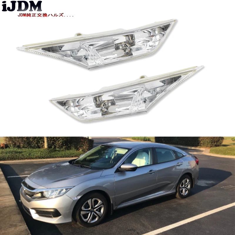 2) левый и правый OEM JDM прозрачный Боковой габаритный фонарь объектив для-up 10th Gen Honda Civic Sedan/Coupe/Hatchback