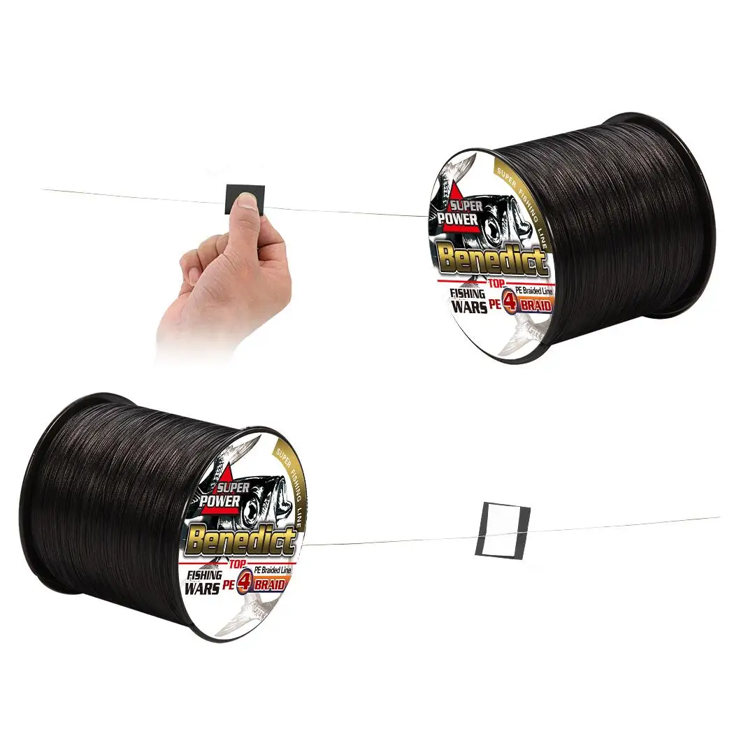 

braided fishing line 4 strands 500m 1000m never faded Black 6-100LB braid super pe thread online fishing shop saltwater fishing