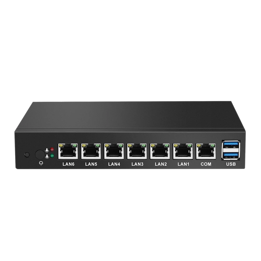 Intel Celeron 1007U мини-ПК 6*1000 Мбит/с Intel Gigabit Ethernet порты pfSense брандмауэр устройство мягкий маршрутизатор ПК RJ45 VGA 2* USB3.0