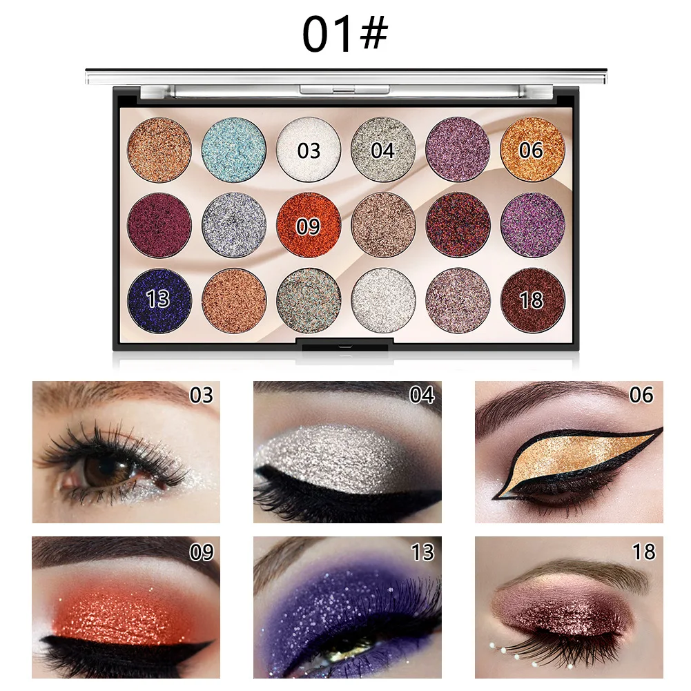 18 цветов Pallete Maquillaje профессиональный косметический макияж - Цвет: 01