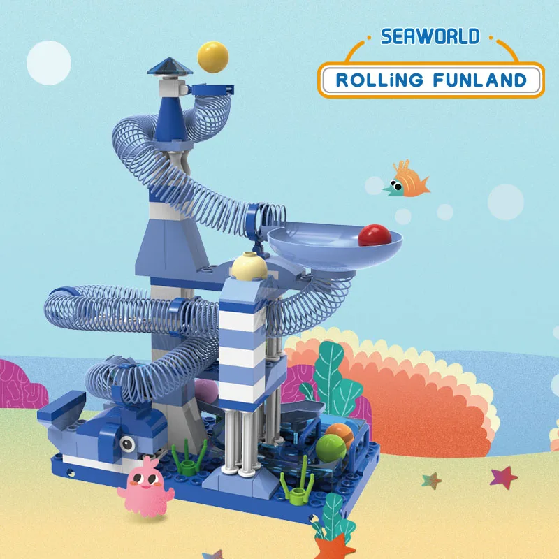 Большие частицы джунгли трек строительные блоки Rolling Funland серии Весна трек блоки мяч дети DIY радуга бег Гоночные Игрушки - Цвет: 162pcs