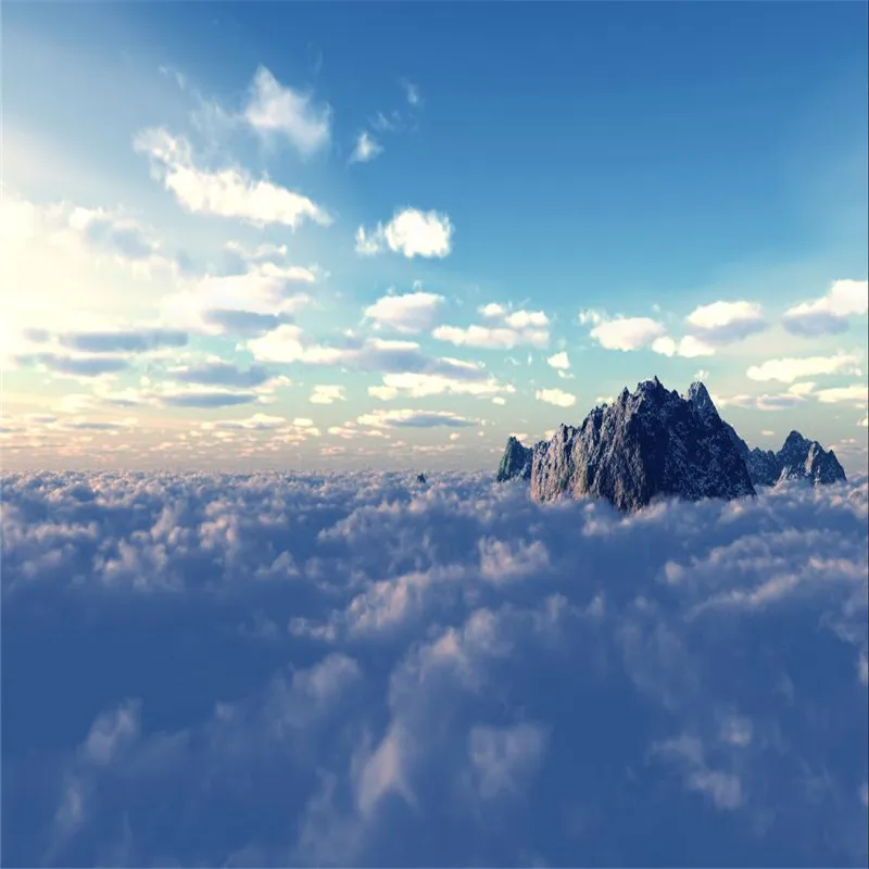 

HD hand-painted cloud sea TV background wall professional production murals custom photo wallpaper