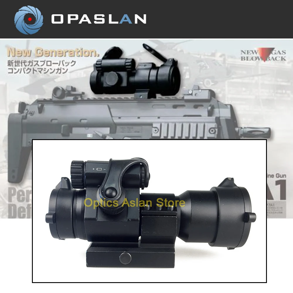 

OPASLAN Tactical Rifle Optic Scope M2 Red Dot Sight Fit 20mm Weaver and Picatinny Rail Mount