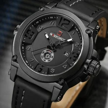 Новые модные мужские наручные часы naviforce Militray Спортивные кварцевые мужские часы кожаные водонепроницаемые мужские наручные часы Relogio Masculino