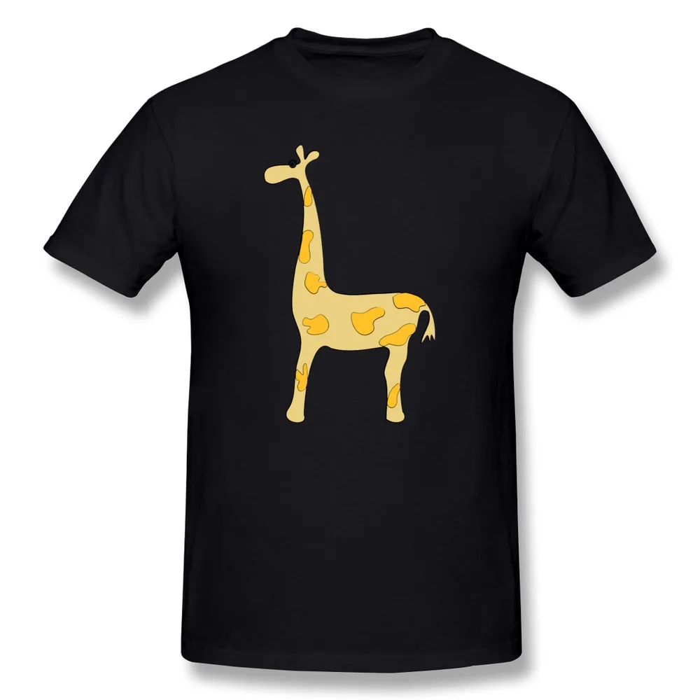Customize Gildan Men T Shirt Cartoon giraffe from safari holidays in Africa Cool School Man Shirts 100% Cotton | Мужская одежда