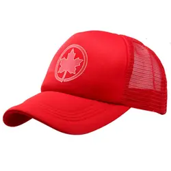 Air-Canada кленовый лист шляпа печать бейсболка летние сетчатые шляпы регулируемые хлопчатобумажные бейсболки Повседневная Кепка водителя