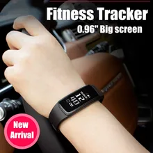 LONGET 0 96 Big Screen Bluetooth font b Smart b font Bracelet Heart Rate Monitor Sport
