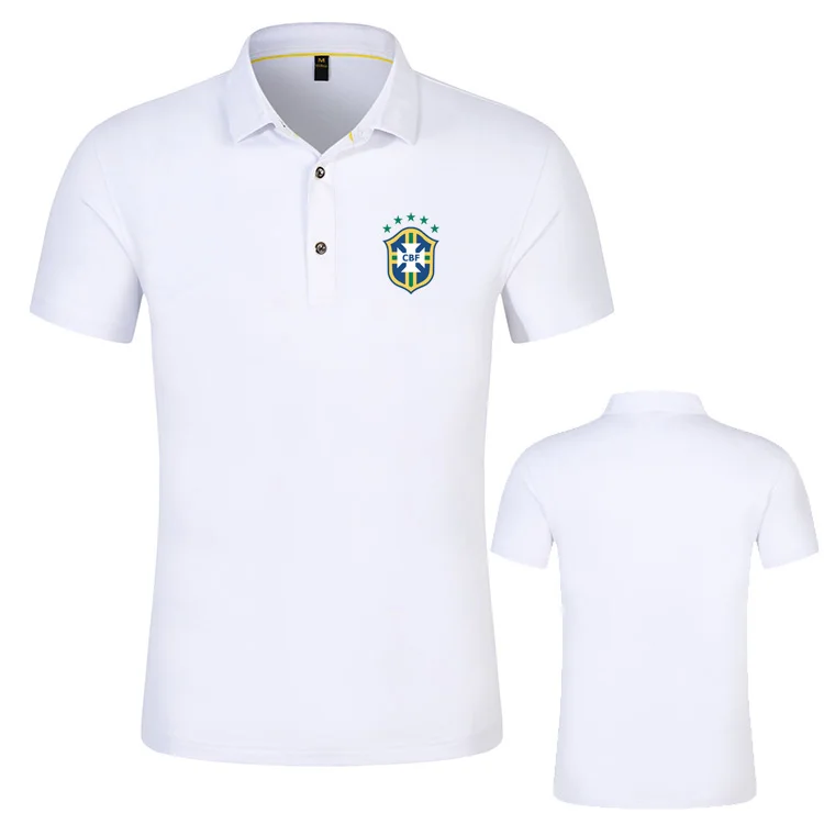 Брендовые новые мужские рубашки-поло Бразилия Роналдо Роналдиньо Кака Neymar Pele Marcelo мужские повседневные летние роскошные мужские хлопковые