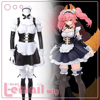 

[STOCK] 2017 Hot Anime Fate/Grand Order Tamamo No Mae Cosplay Costume Maidservant Uniform For Christmas Free Shipping New.