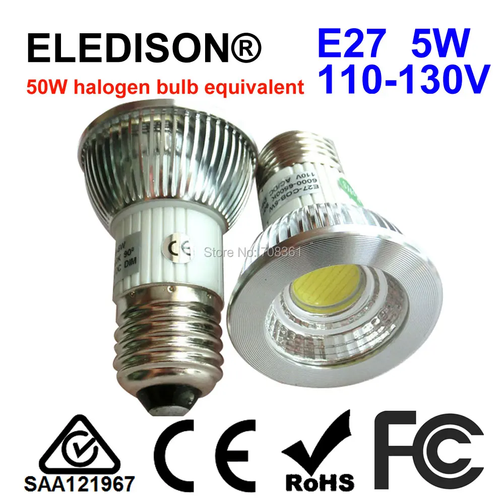 Dimmable JDR E27 LED Spot Light 5W 120V AC Replacement Bulb for Kitchen