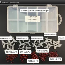 55 шт./компл. рыболовный крючок Красный никель тройной крючок 1/0#2#4#6#8# швейный колпачок белый крючок крышка 1#2#3#4#5# рыболовные снасти