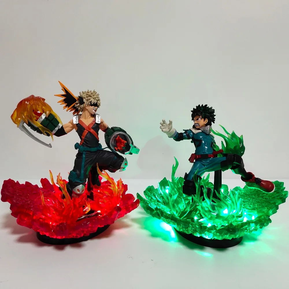Conduziu a Iluminação Conduziu a Luz da Noite Herói Academia Lampara Bakugou Katsuki vs Midoriya Izuku Boku Nenhum Anime Lâmpada Meu 3 bakugou katsuki vs midoriya izuku conduziu a