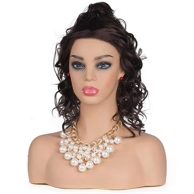 New Female Realistic Mannequin Head Pvc Hat Glasses Diamond Necklace