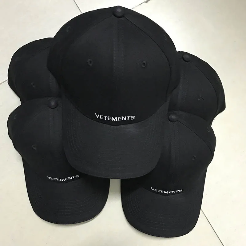 

Black Vetements Cap Women Men 1:1 High Quality Casual Fashion Vetements Caps