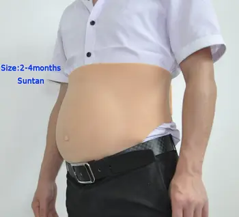 

Silicone Artificial Baby Tummy Suntan Fake Belly Pregnant Bump 2 3 4 Months