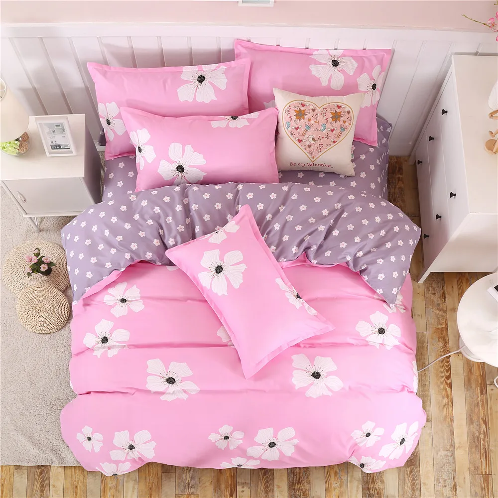 Waliicorners Nordic simplicity style geonetric pattern Duvet Cover sheets Bedding Set King queen full twin size Cute Girls bedclothes 26 IMG_8170
