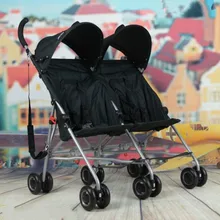Infants double stroller car lightweight portable cart the twin baby stroller