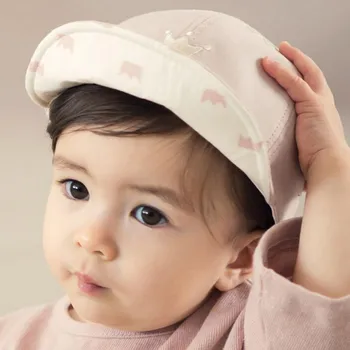 

Spring Autumn Baby Boy Girl Sun Hat Crown Printed Soft Eaves Baseball Cap 6M-3T