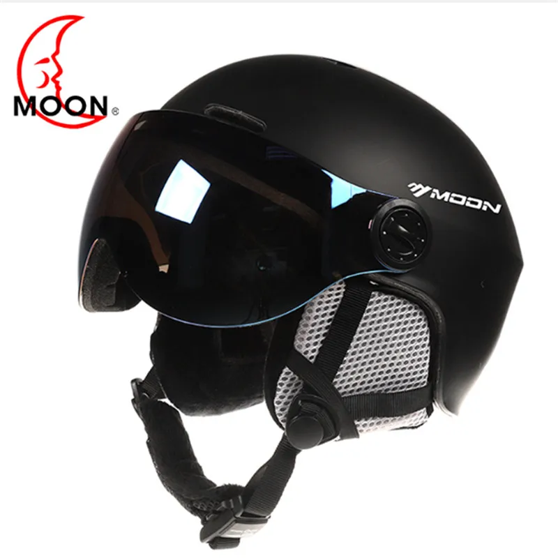 MOON лыжный шлем с очками Интегрированный EPS протектор с полным покрытием для женщин и мужчин лыжный сноуборд шлем лыжный a50