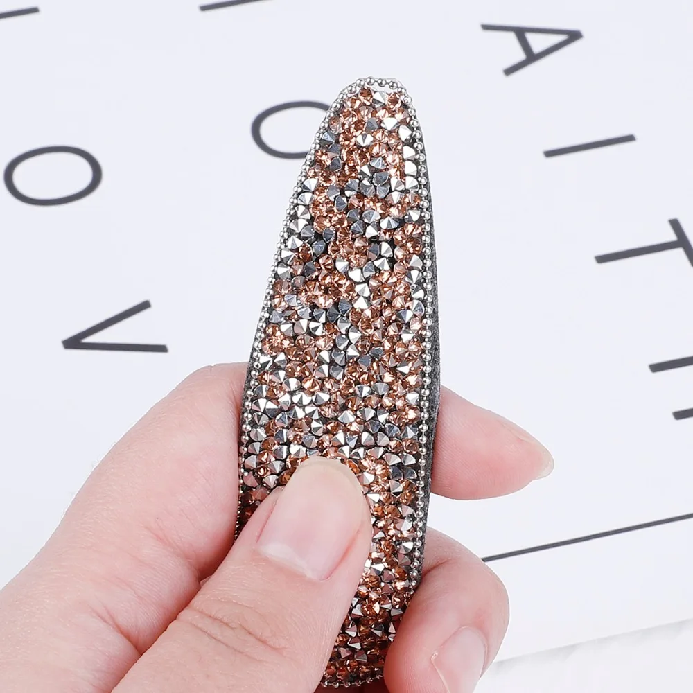 1Pc Women Shining Crystal Rhinestone Hairpins Barrettes Girl Kids Cute Geometric Hair Clips Seed Beads Hairgrip Hair Accessories