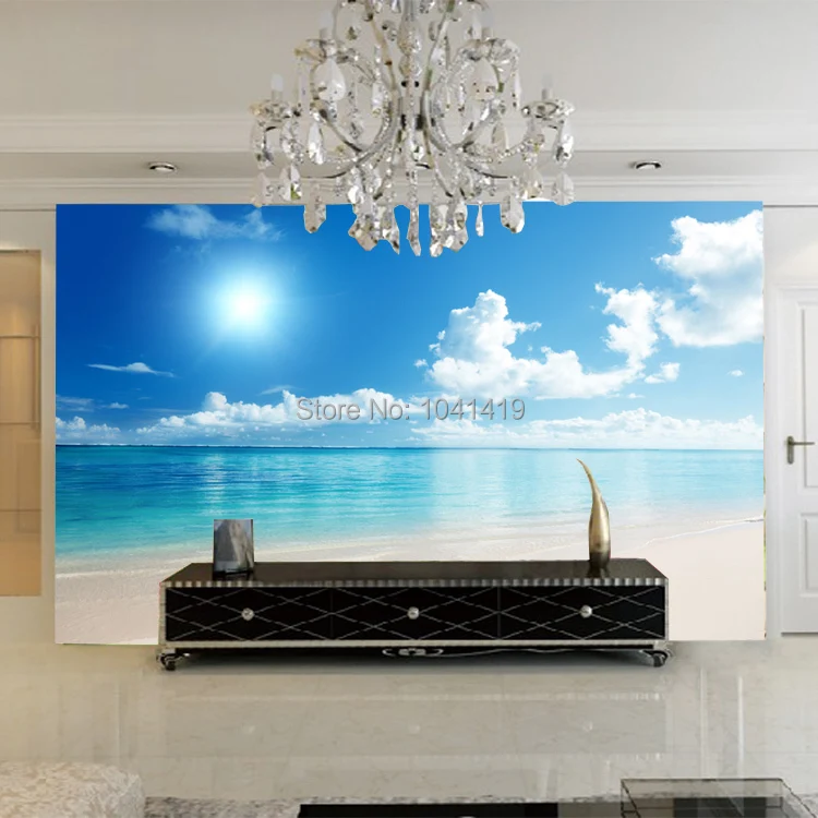 sudeste asiático, paisagem, ensolarado, praia, água, mural de papel de parede 3d quarto