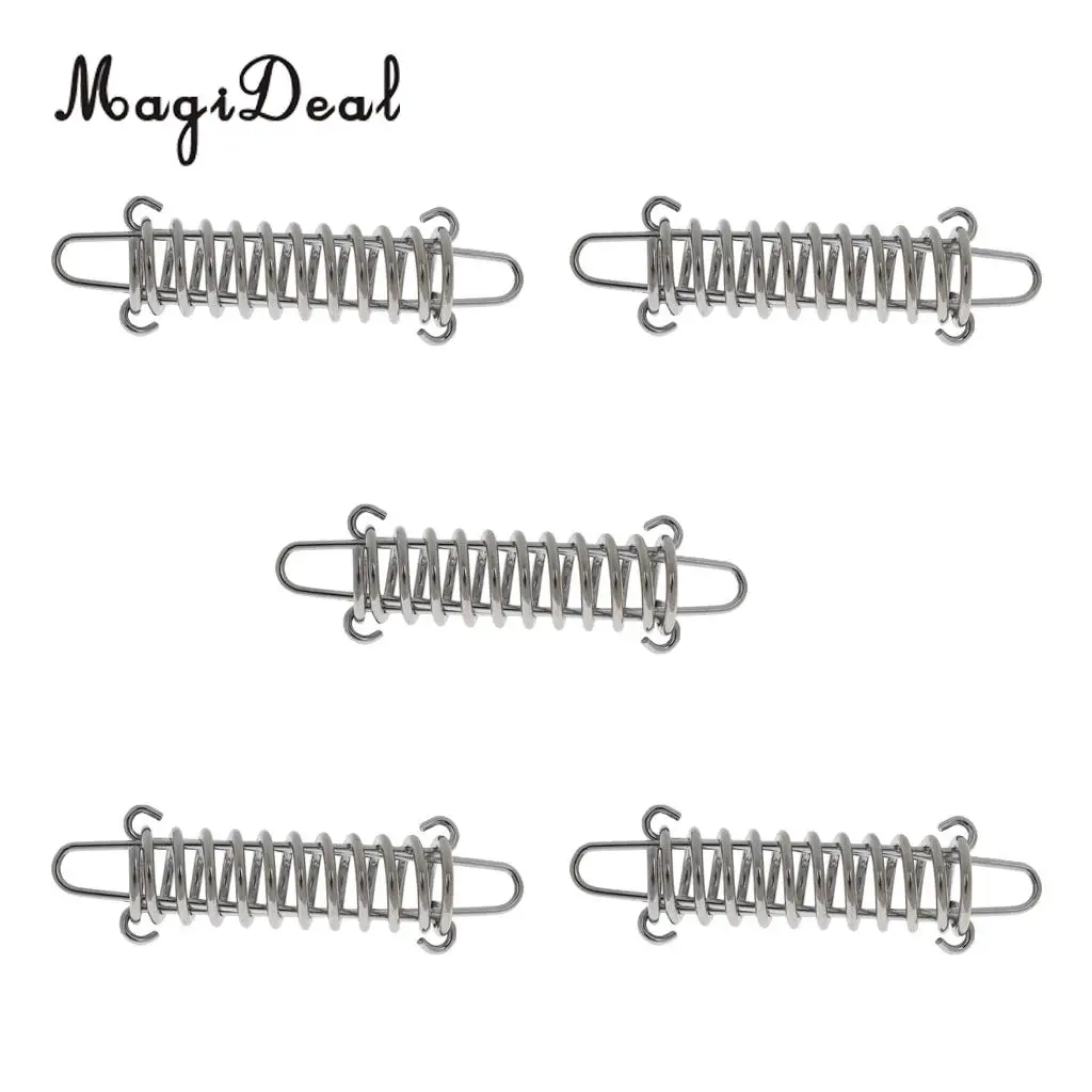MagiDeal 5 Pieces Stainless Steel Camping Awning/Tent Spring Tensioner/ Tightener for Outdoor Camping Hiking Travel Picnic Beach