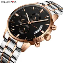 CUENA Men Watches 2018 Luxury Brand 30m Waterproof Stainless Steel Men's Wrist Watches Luxury Design Quartz Watch Men Male Clock CUENA Men Watches 2018 Luxury Brand 30m Waterproof Stainless Steel Men's Wrist Watches Luxury Design Quartz Watch Men Male Clock