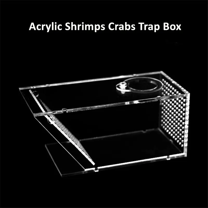 Generic Acrylic Clear Aquarium Shrimps Crabs Trap Box One-way Valve Fish Tank Supplies (1)
