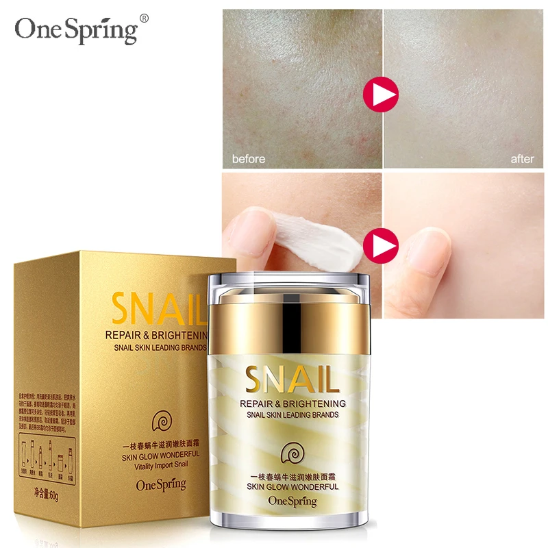

OneSping Snail Cream Anti Wrinkle and Nourishing Acne Treatment Faical Skin Care Moisturizer Repair Face Cream