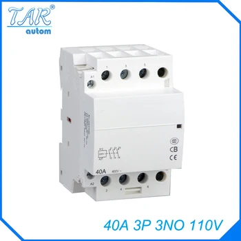 

Modular three pole household small AC contactor Household AC Power Contactor Modular 40A 3P 3NO 110V