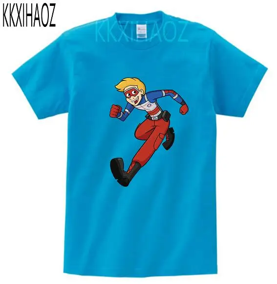 Футболка с принтом «Henry Danger» футболка для мальчиков детская футболка с принтом «Danger» летняя футболка с принтом «Big Man» забавная хлопковая футболка с короткими рукавами - Цвет: blue childreTshirt