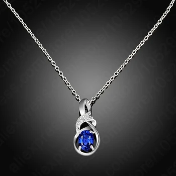 

Necklaces & Pendants Fine Cubic Zircon Cz Crystal Pendant 925 Sterling Silver NecklaceJewelry For Women