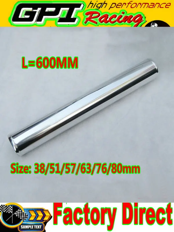 

GPI 63mm 2 1/2" Straight Aluminum Turbo Intercooler Pipe Tube Tubing L=600MM NEW