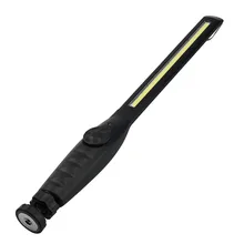Luz cob 410 lumens oficina mecânica ultra-fino led recarregável luz de trabalho oficina ímã girando lanterna