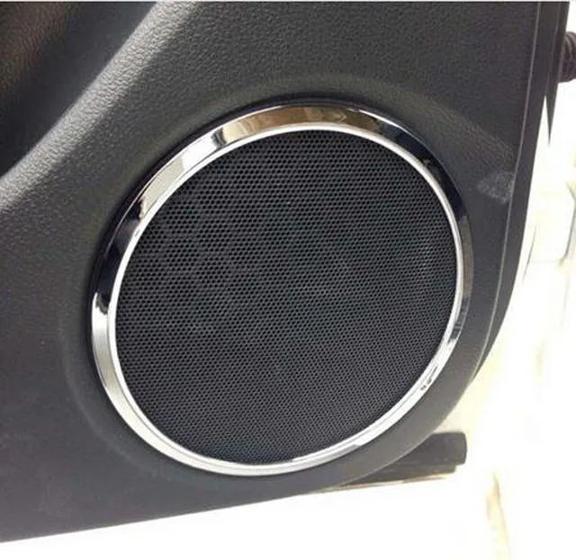 Chrome Speaker Cover Trim Side Door Stereo Bezel Collar Ring for Nissan