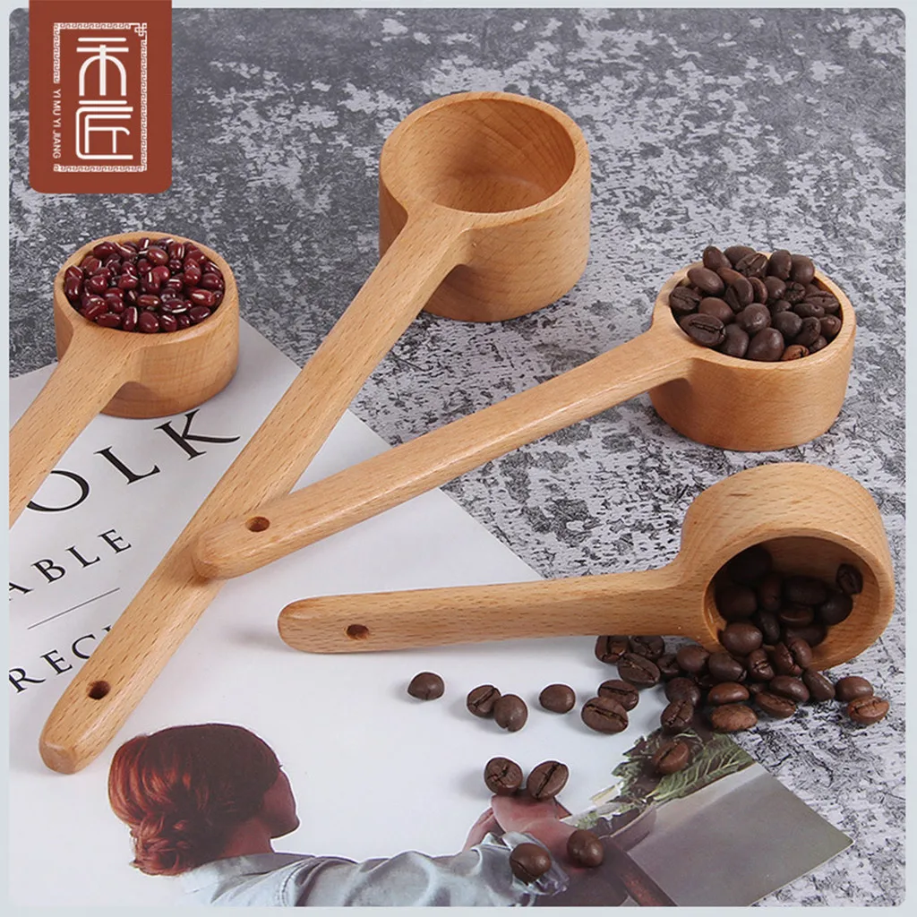 Nature Primitive Japanese Spoon Long Handle Bamboo Eucalyptus Seasoning Scoop Dessert Coffee Tools Gadgets Kitchen Accessories