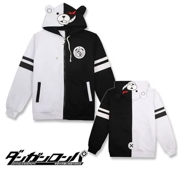 

Danganronpa Trigger Happy Havoc Monokuma Men Women Unisex Cosplay Costume Hoodie Clothing Long Sleeved Hooded Coat Outwear